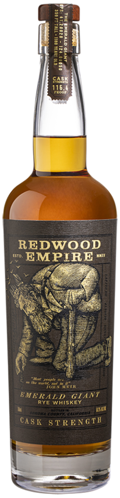 CASK STRENGTH Craft Rye Whiskey EMERALD GIANT Redwood Empire Whiskey cask-strength-craft-rye-whiskey-emerald-giant-redwood-empire-whiskey
