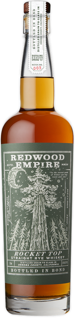 ROCKET TOP Bonded Straight Rye Whiskey - Redwood Empire Whiskey