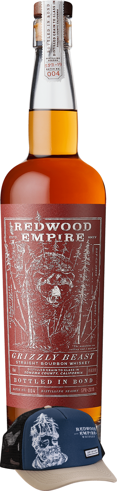 Grizzly Beast Hat bundle Redwood Empire Whiskey