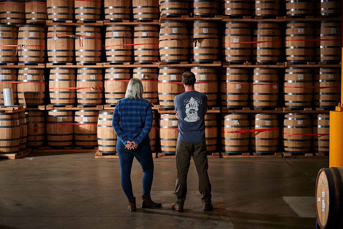 Whiskey Barrels Aging Redwood Empire