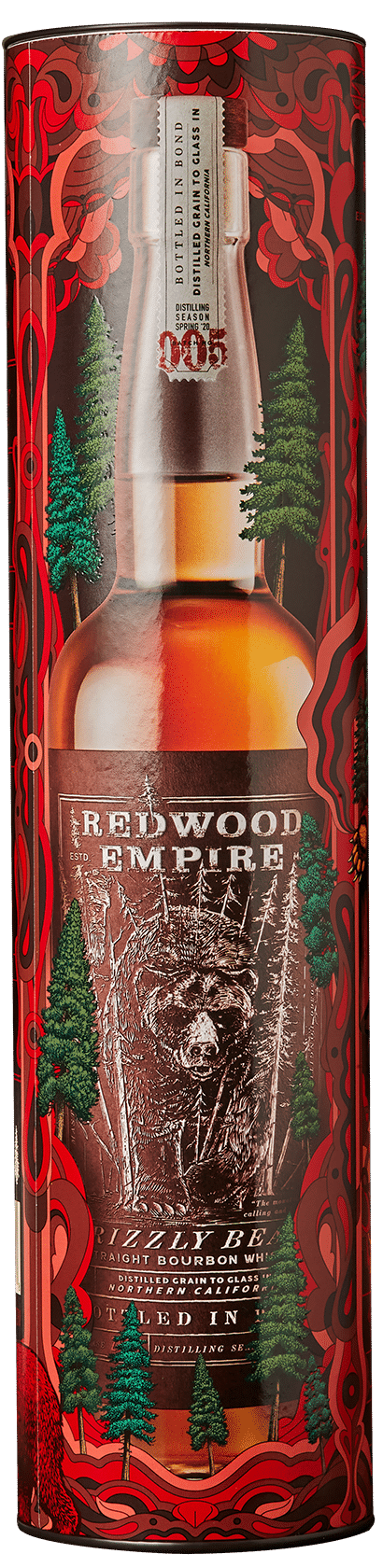 GrizzlyBeast Redwood Empire Whiskey Holiday Gift Tube