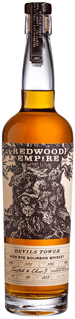 Devils Tower High Rye whiskey Redwood Empire