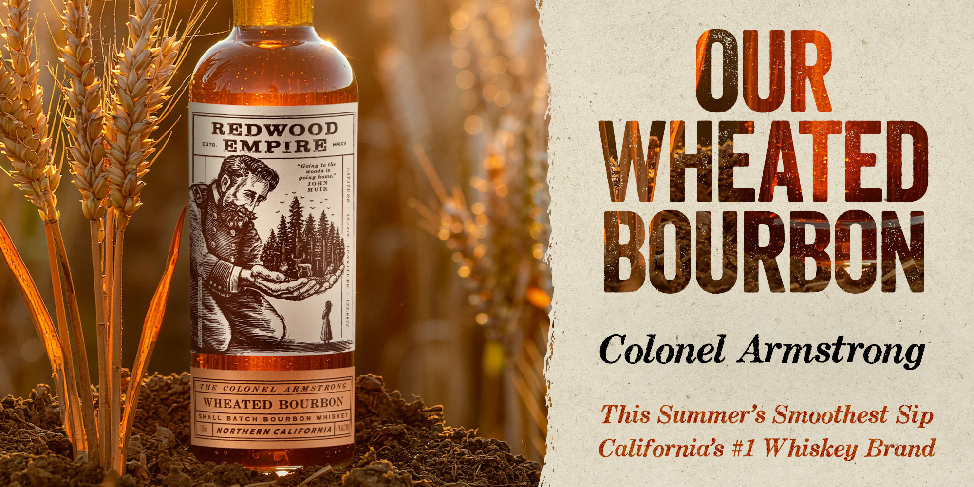 Colonel Armstrong Wheated Bourbon Redwood Empire Whiskey Colonel Armstrong Wheated Bourbon Redwood Empire Whiskey
