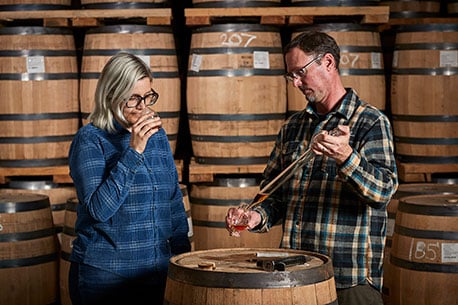 Jeff and Lauren Thieving Redwood Empire Whiskey